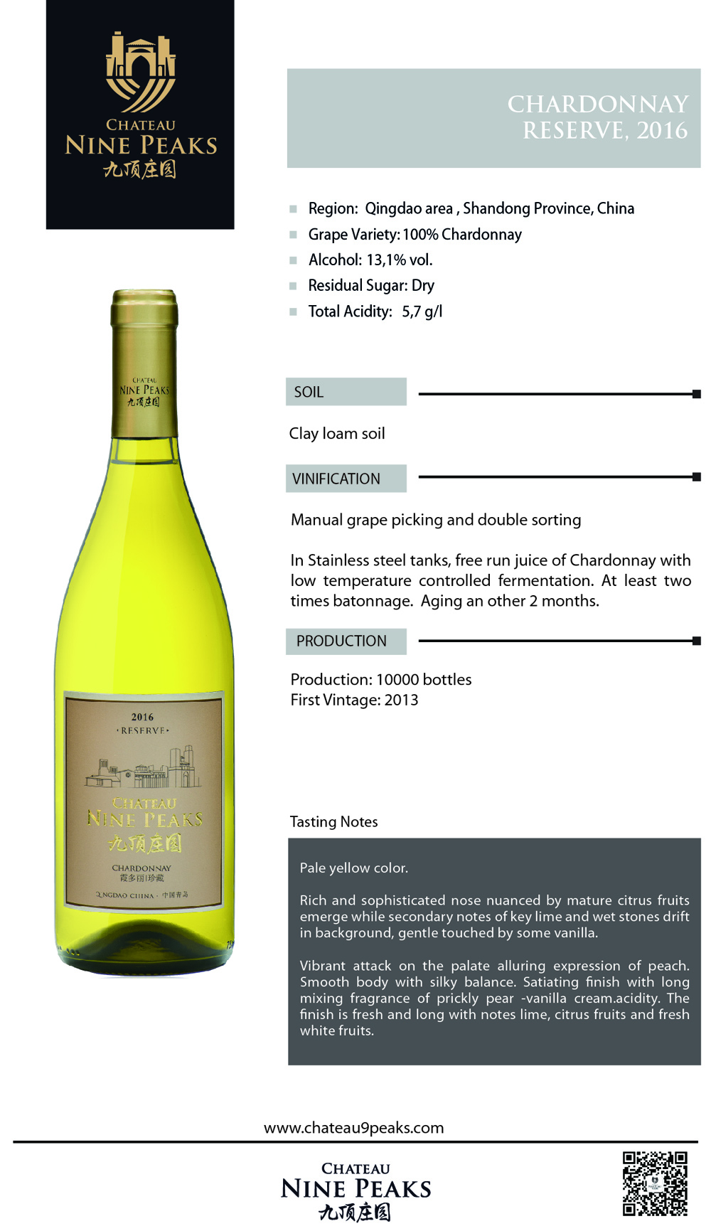 Chateau Nine Peaks' Reserve Chardonnay